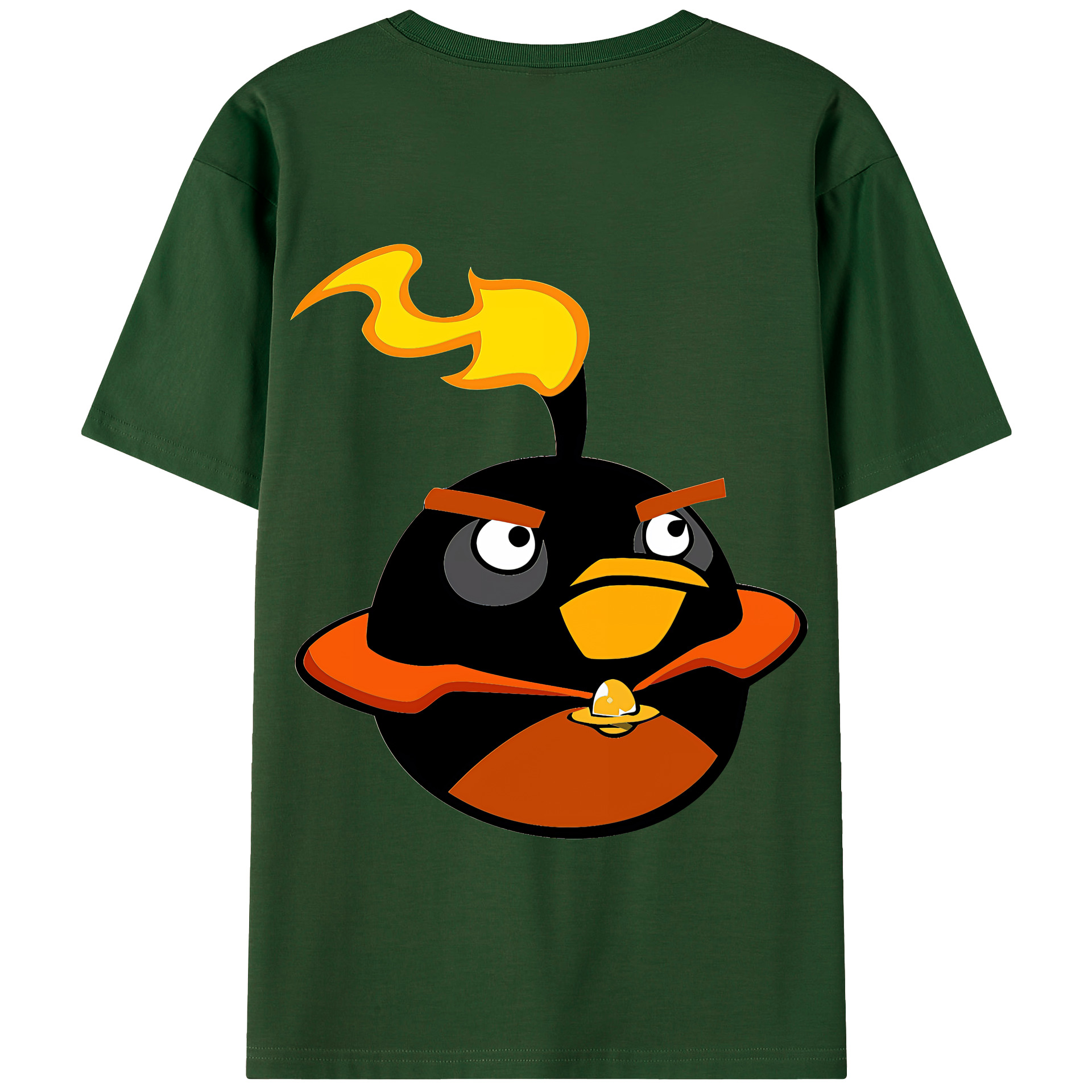 （画像用） Angry Birds アングリーバード 綿100％半袖Tシャツ（背面プリント）
